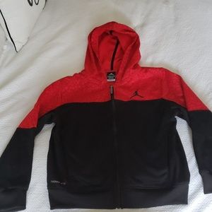 Boys LG Jordan Red & Black Hoodie Sweatshirt